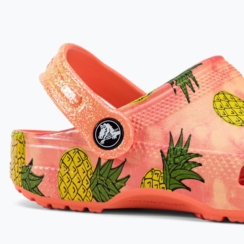 Crocs Classic Pool Party Clog K papaya infradito per bambini 9