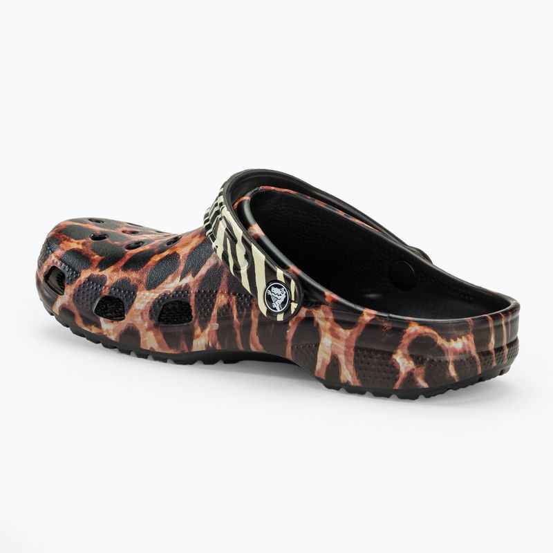 Crocs Classic Animal Remix nero/multi infradito animalier 4