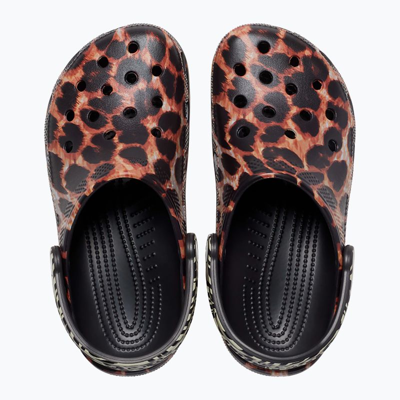 Crocs Classic Animal Remix nero/multi infradito animalier 12
