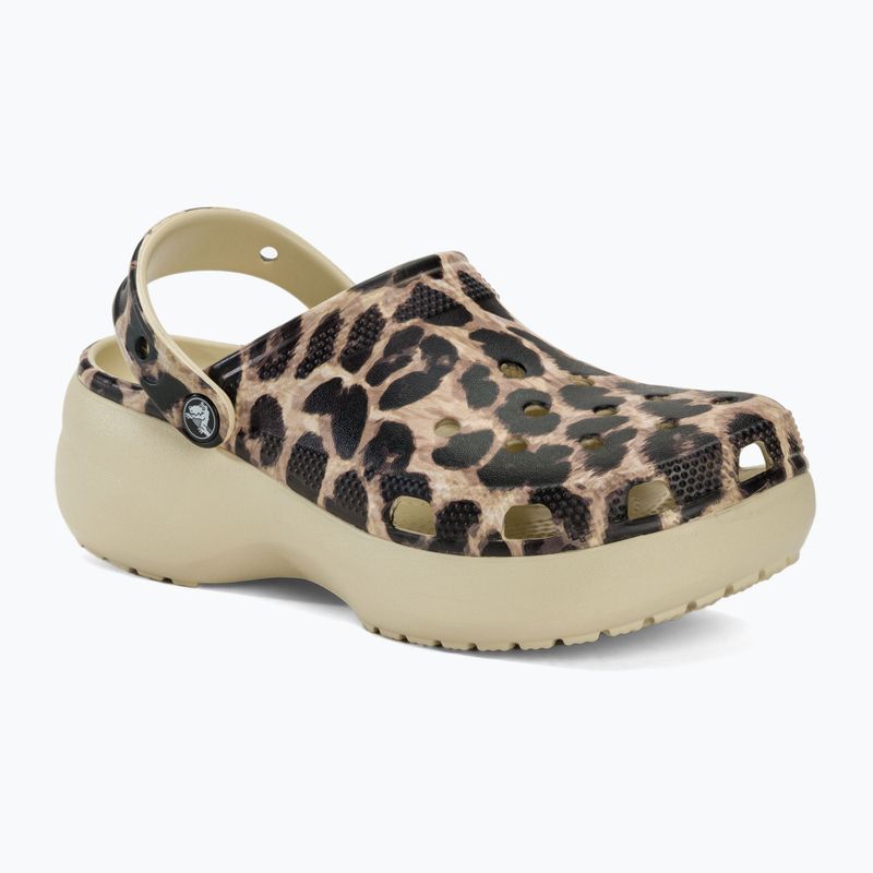 Infradito Crocs Classic Platform Animal Remix donna osso/leopardo 2