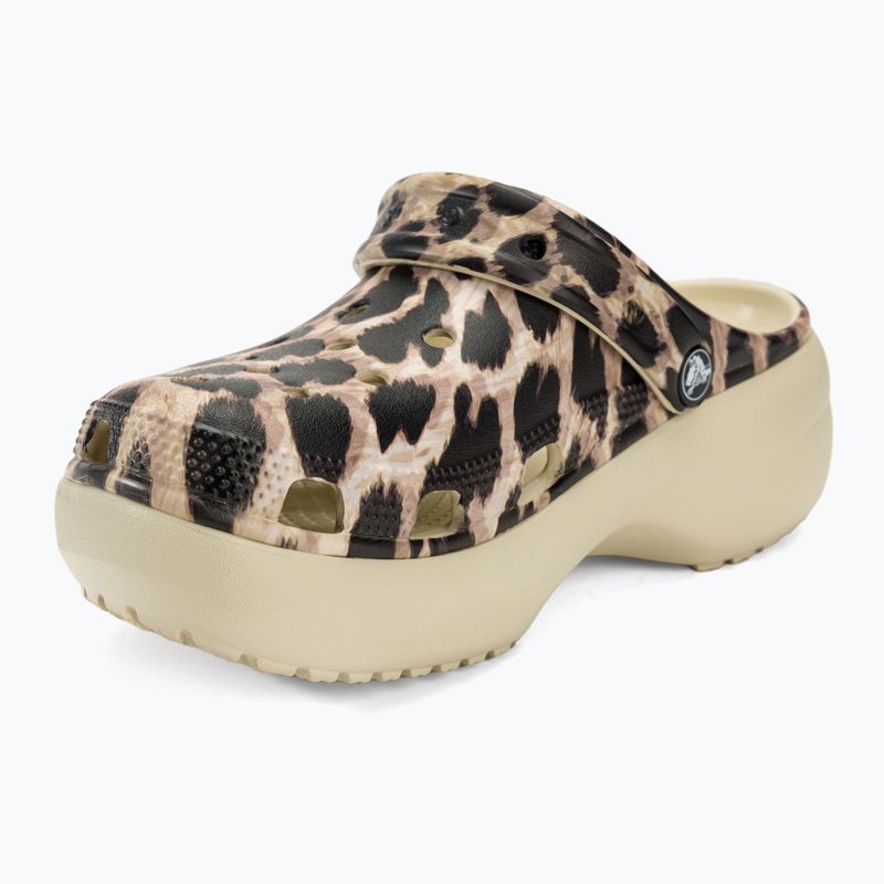 Infradito Crocs Classic Platform Animal Remix donna osso/leopardo 8