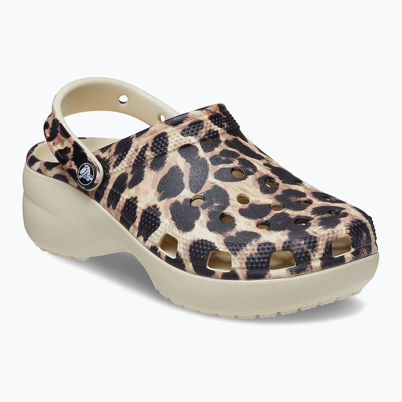 Infradito Crocs Classic Platform Animal Remix donna osso/leopardo 9