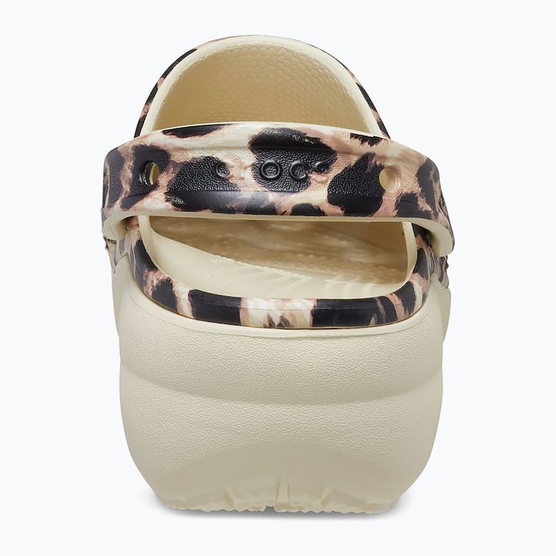 Infradito Crocs Classic Platform Animal Remix donna osso/leopardo 11