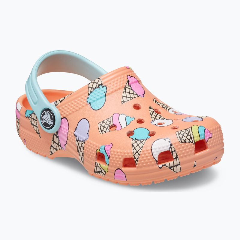 Crocs Classic Pool Party Clog T papaya infradito per bambini 11