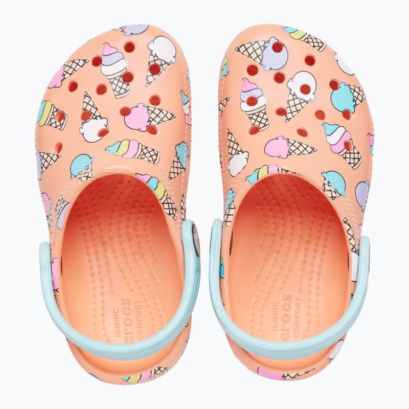 Crocs Classic Pool Party Clog T papaya infradito per bambini 13