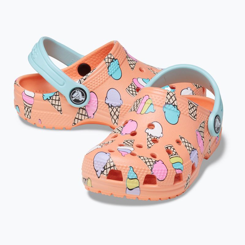 Crocs Classic Pool Party Clog T papaya infradito per bambini 16