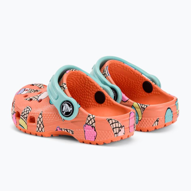 Crocs Classic Pool Party Clog T papaya infradito per bambini 4