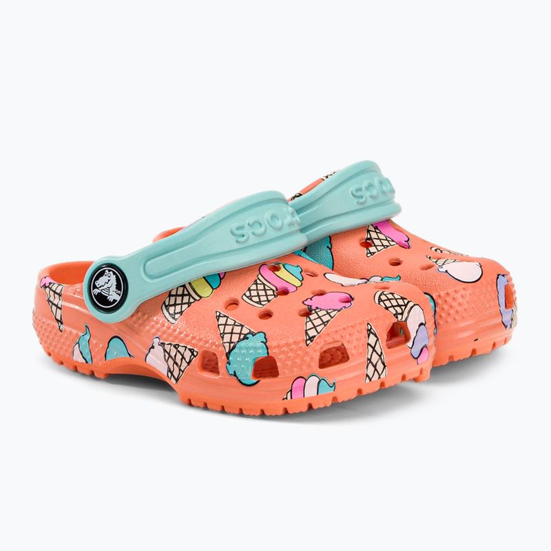 Crocs Classic Pool Party Clog T papaya infradito per bambini 5
