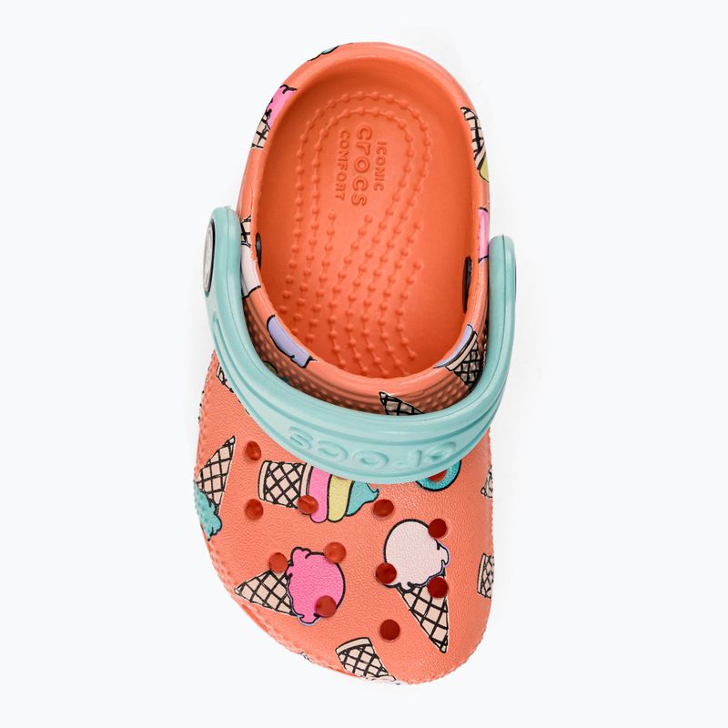 Crocs Classic Pool Party Clog T papaya infradito per bambini 7