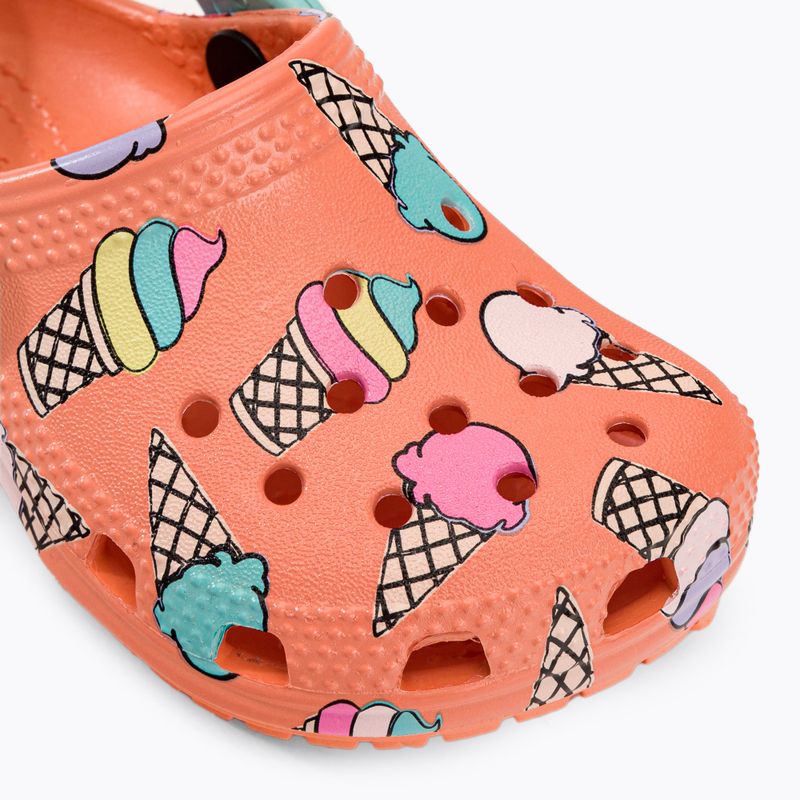 Crocs Classic Pool Party Clog T papaya infradito per bambini 8