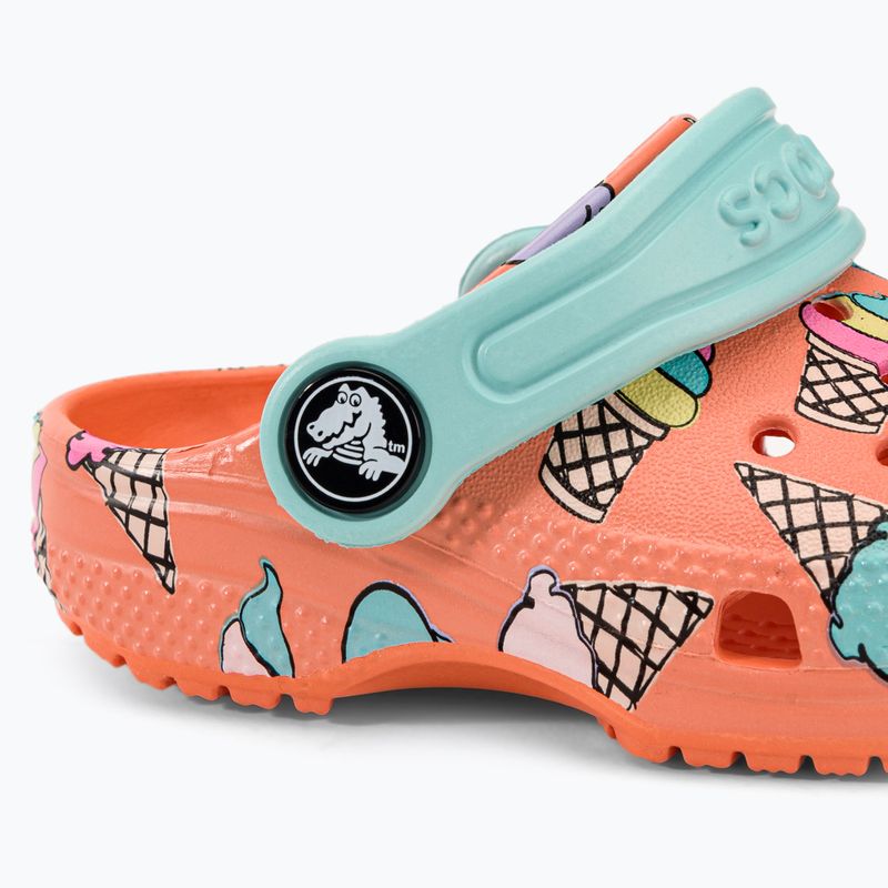 Crocs Classic Pool Party Clog T papaya infradito per bambini 9
