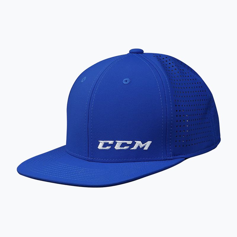 Cappello da baseball da bambino CCM Small Logo Flat Brim YTH royal