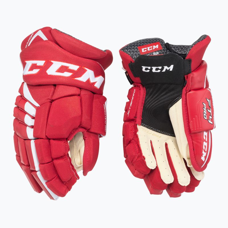 Guanti da hockey CCM per bambini JetSpeed FT4 JR rosso/bianco 2