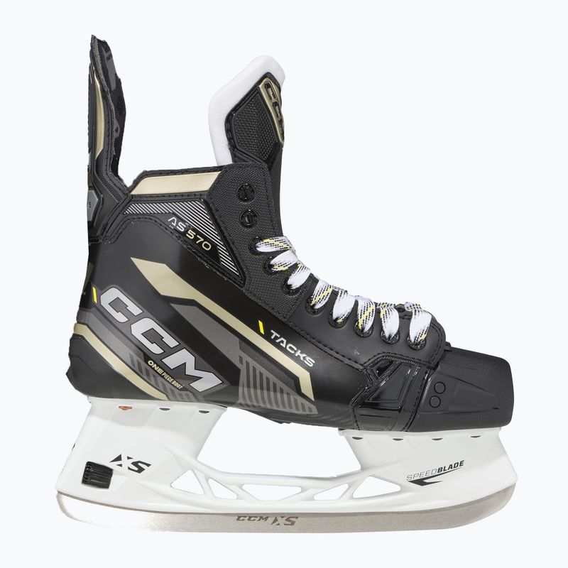 Pattini da hockey CCM Tacks da uomo AS-570 SR Wide nero