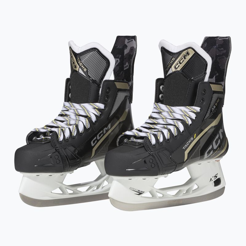 Pattini da hockey CCM Tacks da uomo AS-570 SR Wide nero 4