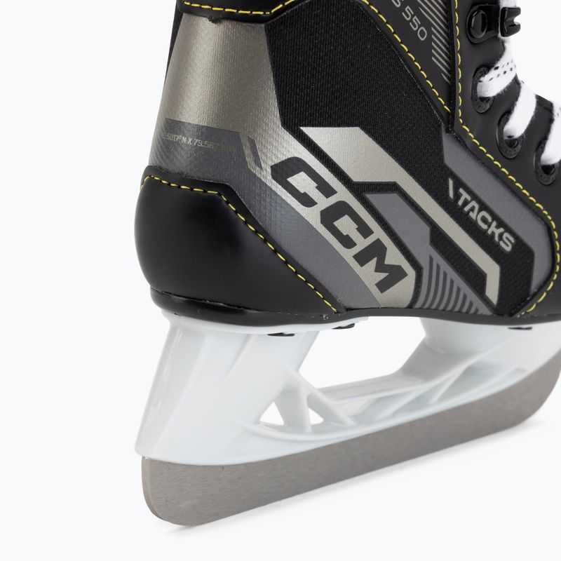 Pattini da hockey per bambini CCM Tacks AS-550 YTH nero 8