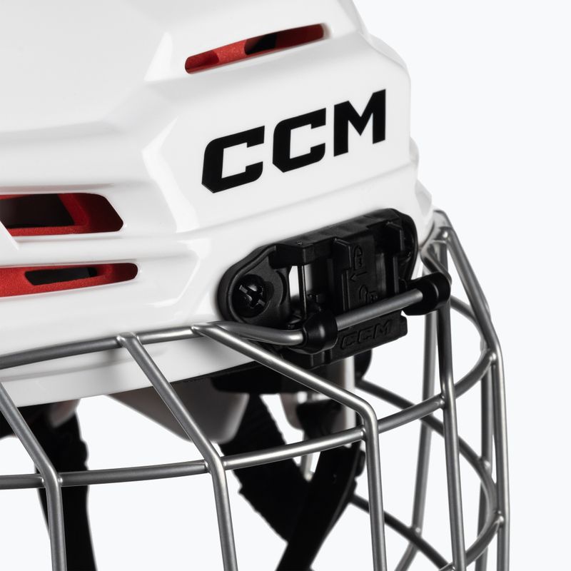 Casco da hockey junior CCM Tacks 70 Combo bianco 6