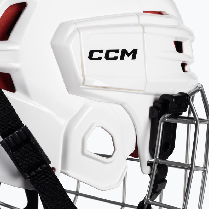 Casco da hockey junior CCM Tacks 70 Combo bianco 7