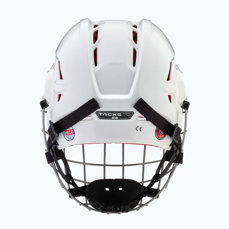 Casco da hockey junior CCM Tacks 70 Combo bianco 11