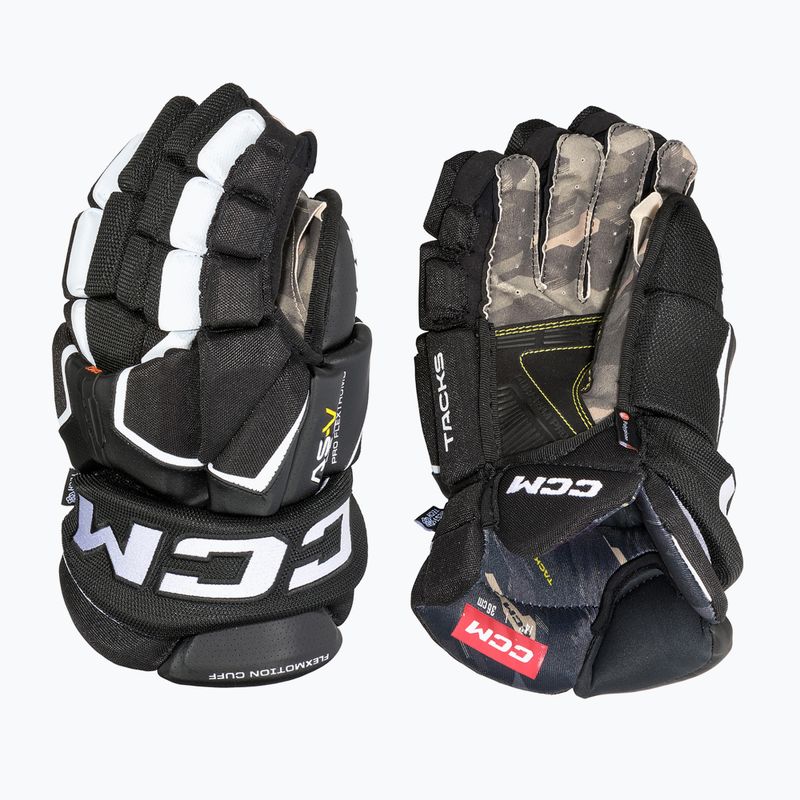 Guanti da hockey per bambini CCM Tacks AS-V Pro YTH nero/bianco