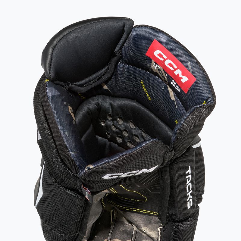 Guanti da hockey per bambini CCM Tacks AS-V Pro YTH nero/bianco 4
