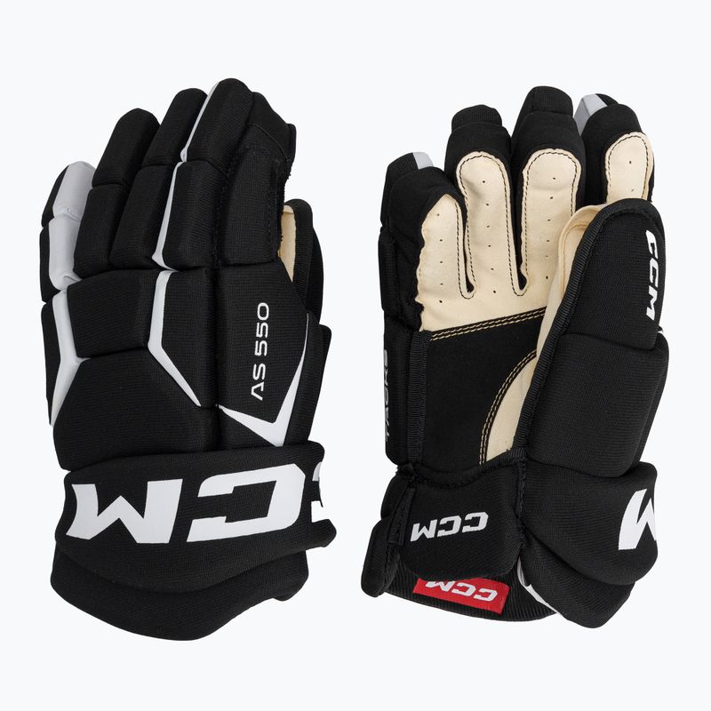 Guanti da hockey CCM Tacks AS-550 nero/bianco 3