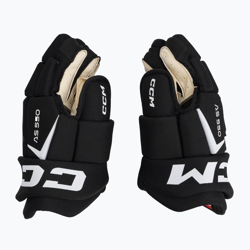 Guanti da hockey CCM Tacks AS-550 nero/bianco 4