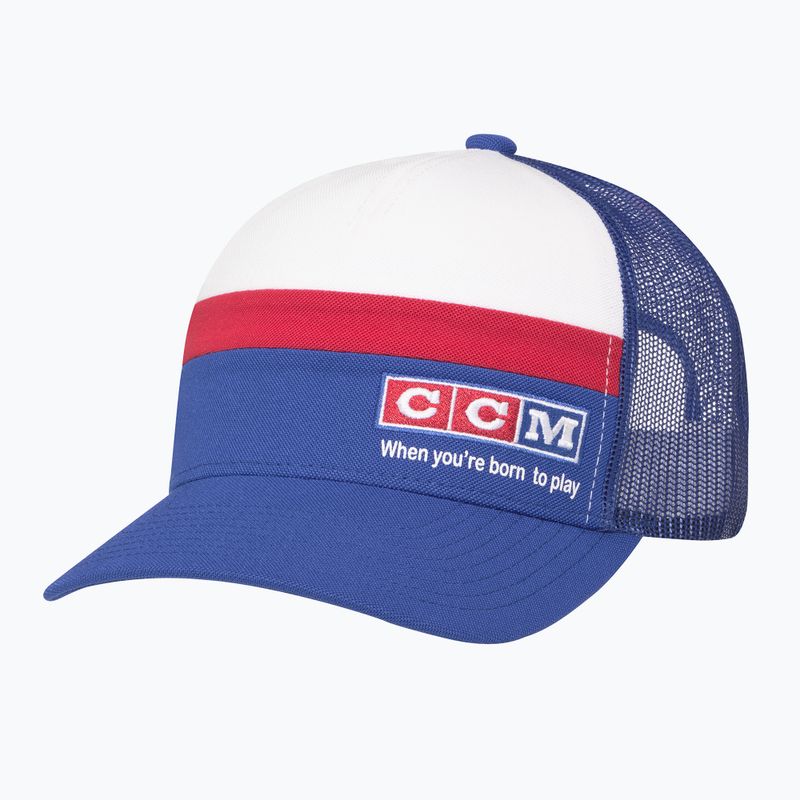 Cappello da baseball CCM Vintage Meshback Trucker blu/bianco/rosso