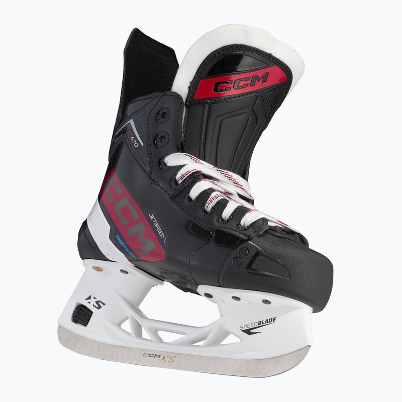 Pattini da hockey CCM JetSpeed per bambini FT670 JR nero 2