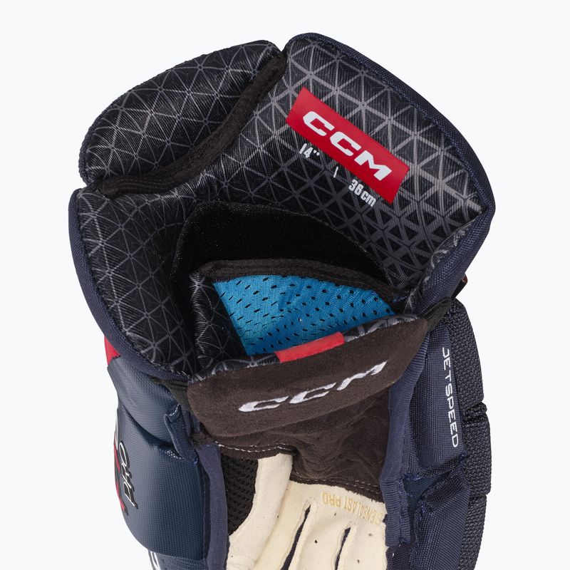 Guanti da hockey CCM JetSpeed FT6 Pro SR blu/rosso/bianco 4