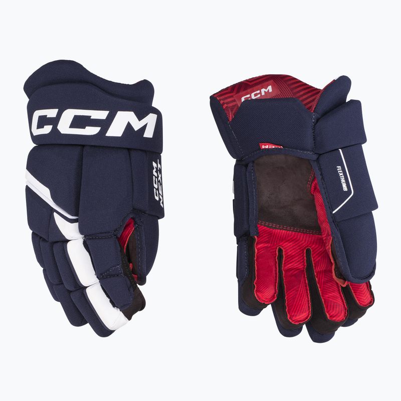 Guanti da hockey CCM Next SR bianco/marino 2