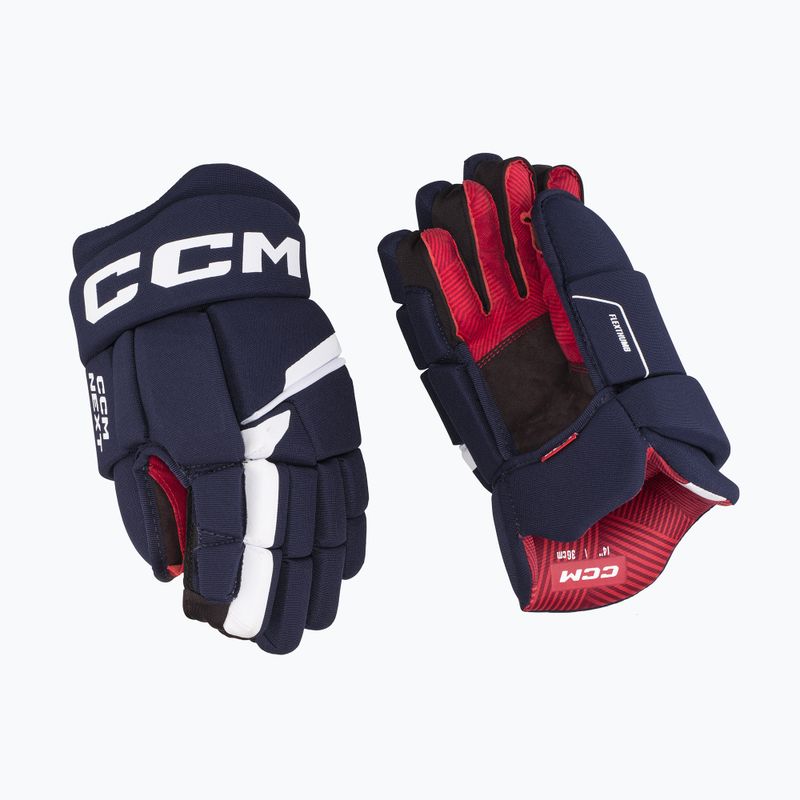 Guanti da hockey junior CCM Next JR navy/white 2