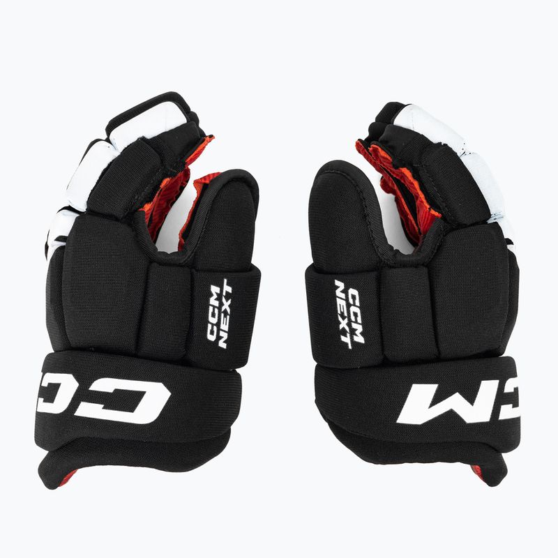 Guanti da hockey per bambini CCM Next JR nero/bianco 3