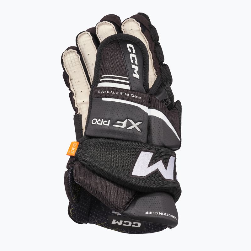 Guanti da hockey CCM Tacks XF Pro SR nero/bianco 3
