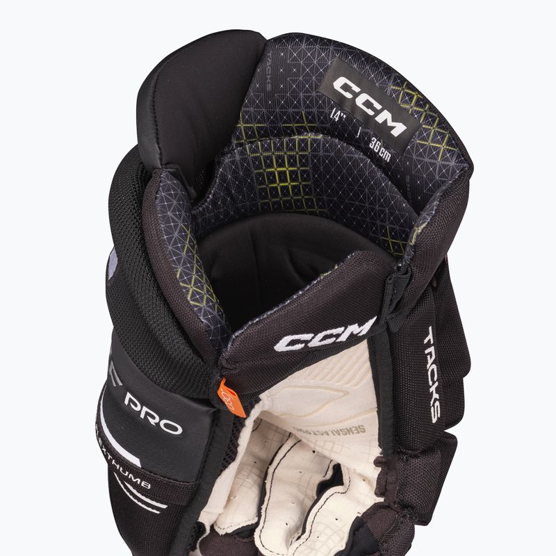 Guanti da hockey CCM Tacks XF Pro SR nero/bianco 4