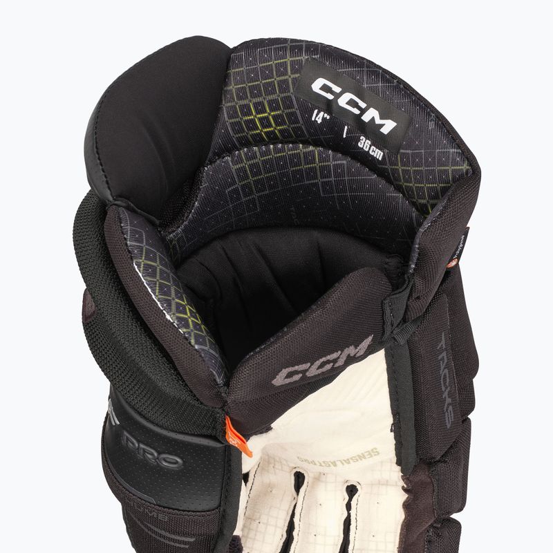 Guanti da hockey CCM Tacks XF Pro SR nero/grigio 3