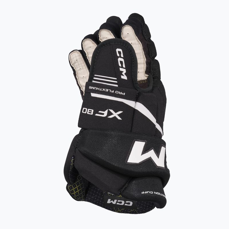 Guanti da hockey CCM Tacks XF80 SR nero/bianco 3