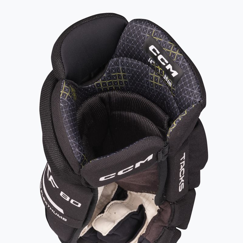 Guanti da hockey CCM Tacks XF80 SR nero/bianco 4