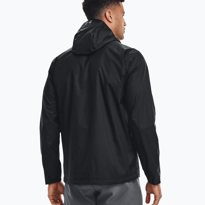 Giacca da allenamento Under Armour Forefront Rain nero/acciaio da uomo 2