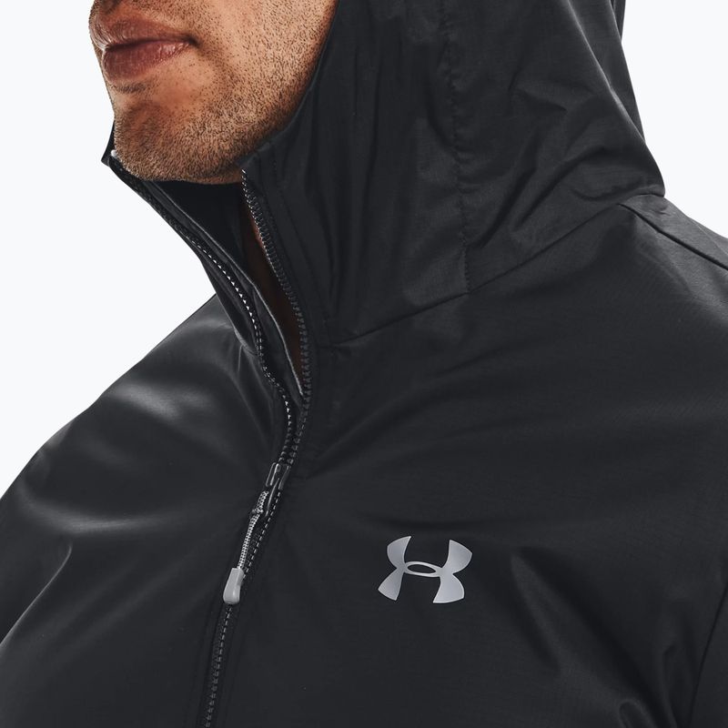 Giacca da allenamento Under Armour Forefront Rain nero/acciaio da uomo 3