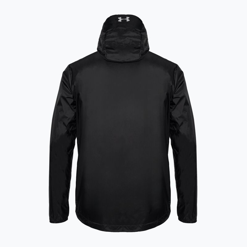 Giacca da allenamento Under Armour Forefront Rain nero/acciaio da uomo 5