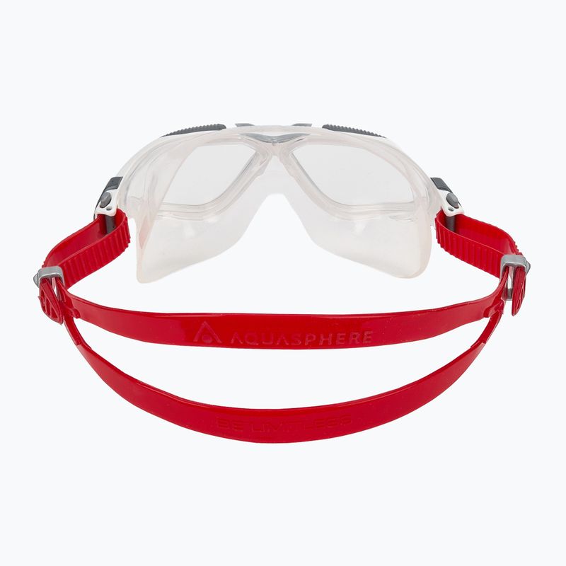 Maschera da nuoto Aquasphere Vista bianca/rossa/chiara 4