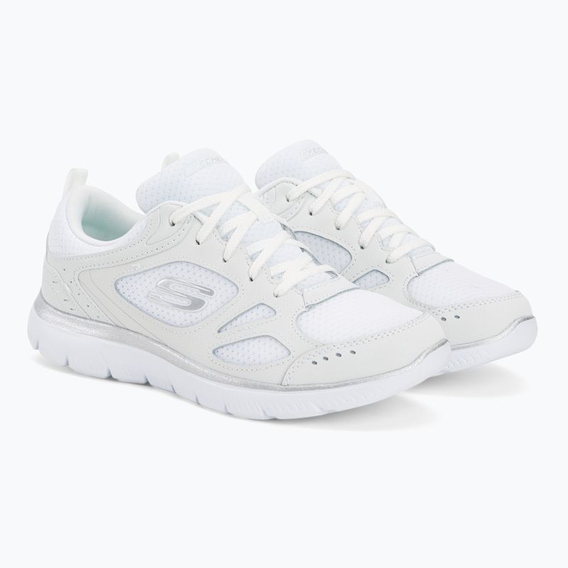 Scarpe da donna SKECHERS Summits Suited bianco/argento 4
