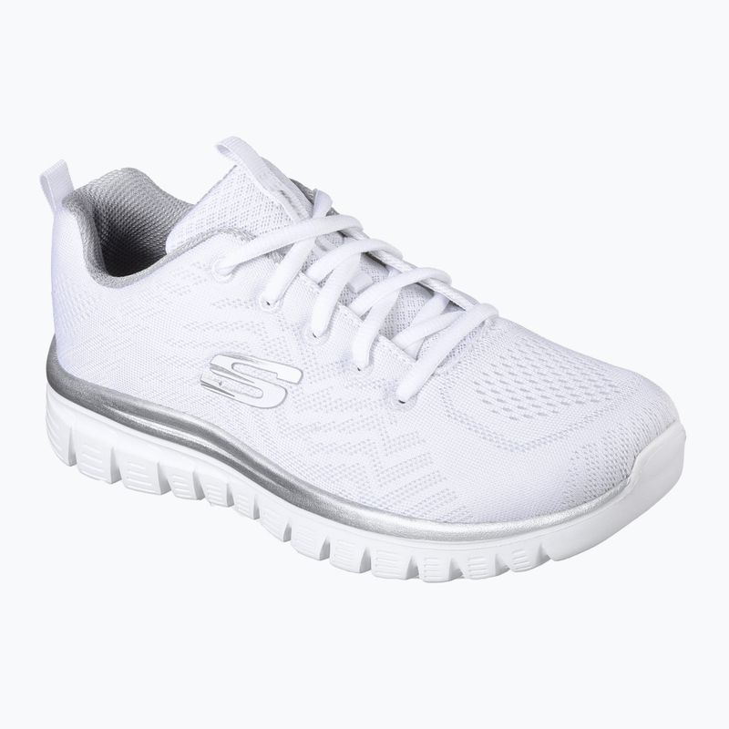 SKECHERS Graceful Get Connected scarpe da donna bianco/argento 8