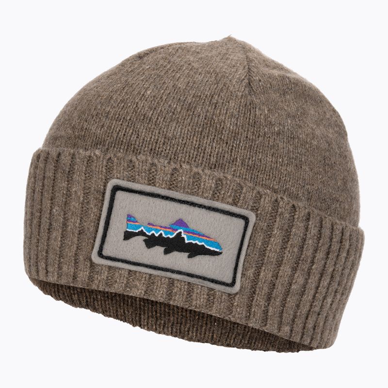 Cappello invernale Patagonia Brodeo Beanie fitz roy trout patch/ash tan 3