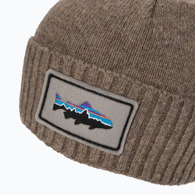 Cappello invernale Patagonia Brodeo Beanie fitz roy trout patch/ash tan 4