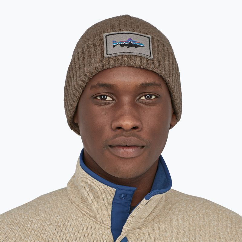 Cappello invernale Patagonia Brodeo Beanie fitz roy trout patch/ash tan 7