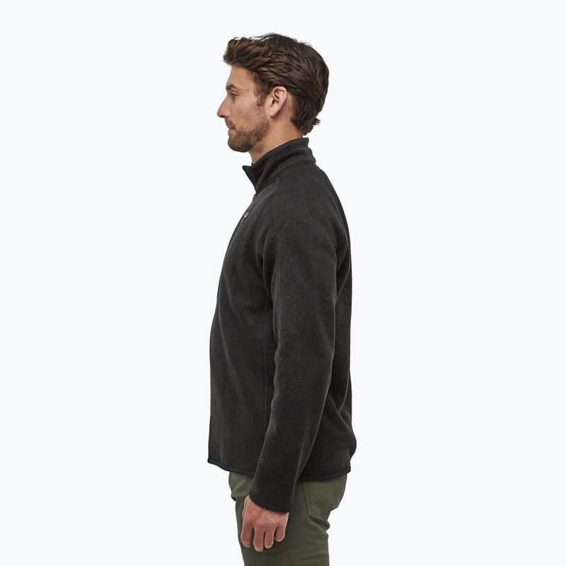 Felpa in pile da uomo Patagonia Better Sweater 1/4 Zip nero 3