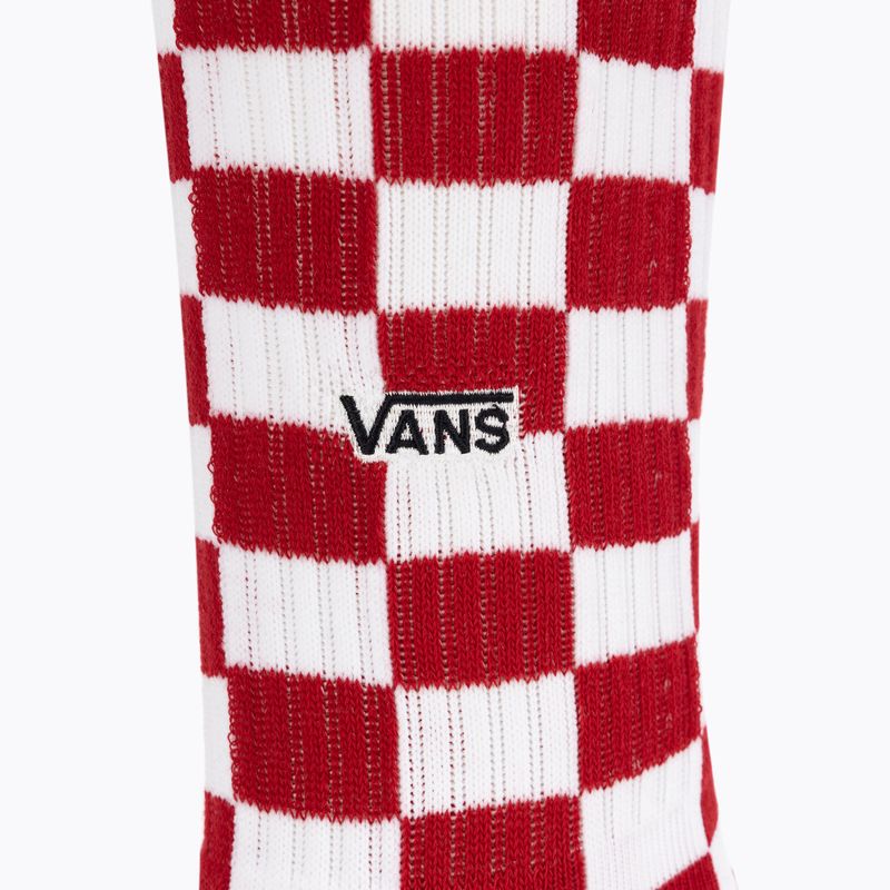 Calzini Vans Checkeboard Crew II rosso/bianco a scacchiera da uomo 3