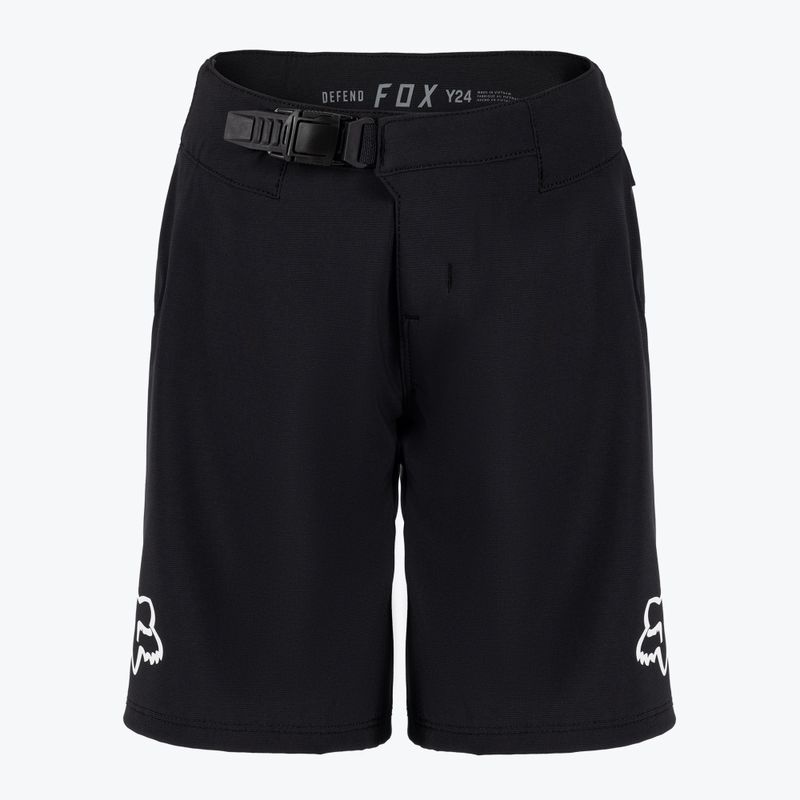Pantaloncini da ciclismo Fox Racing Defend da bambino, nero
